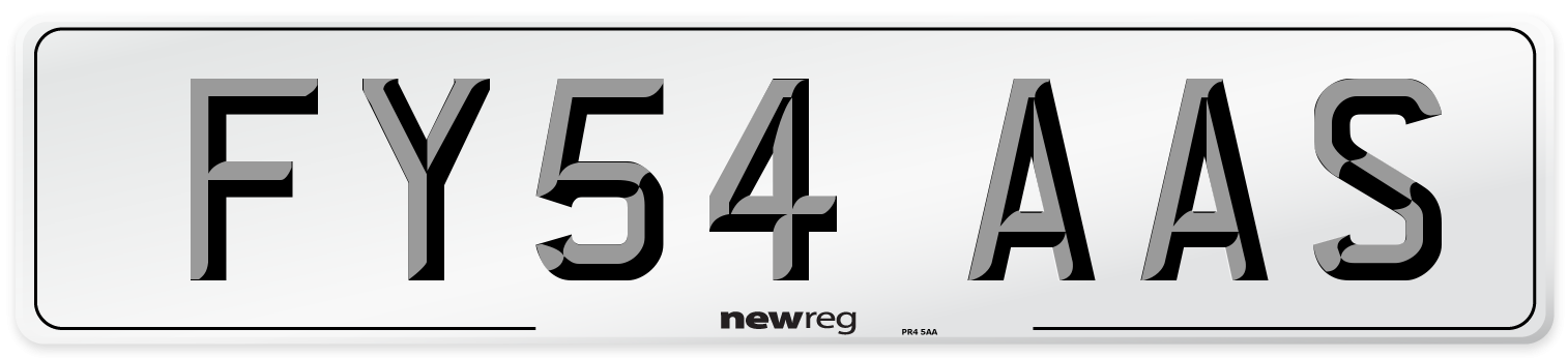 FY54 AAS Number Plate from New Reg